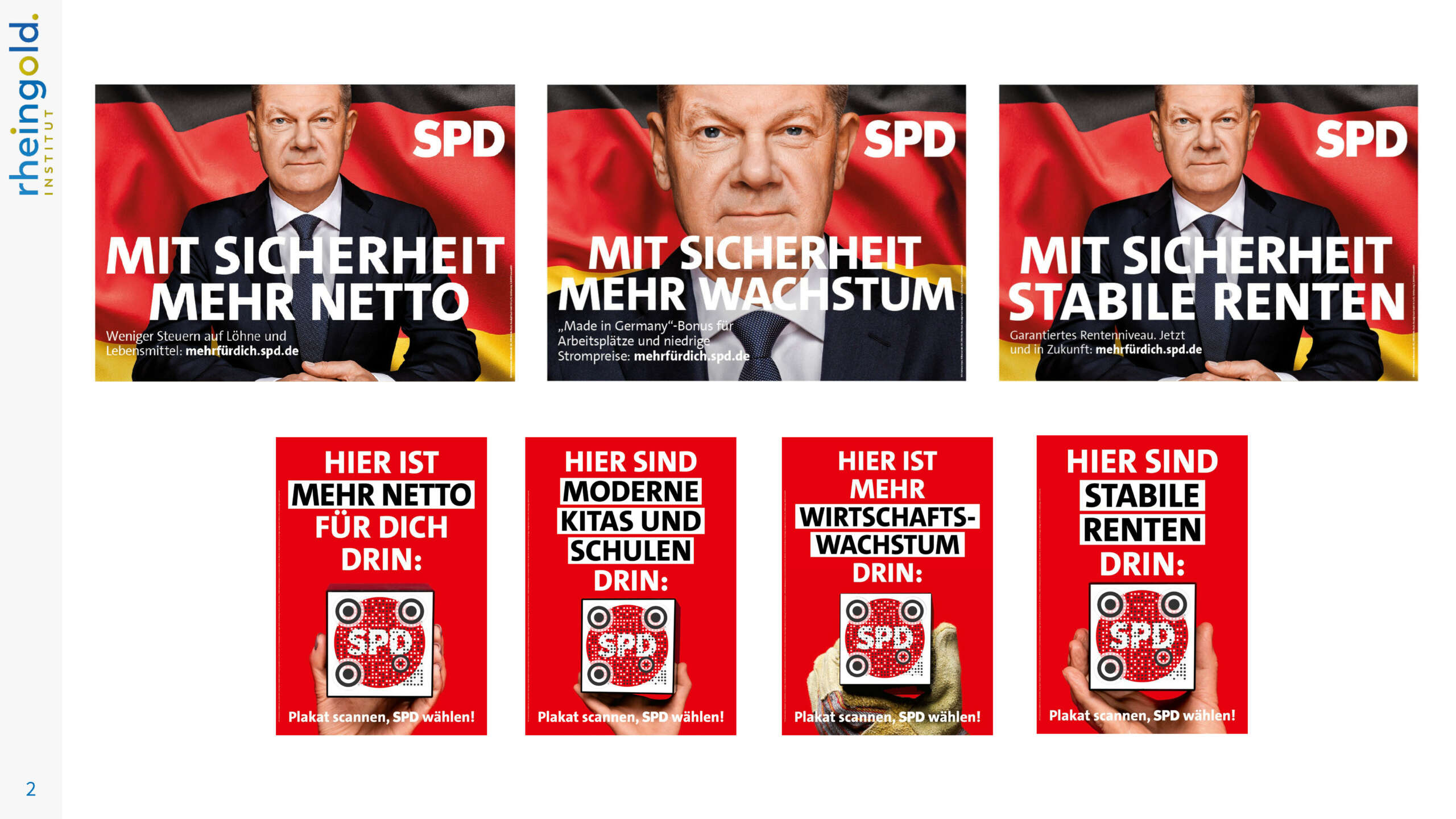 Beispiele der Plakate für die Bundestagswahl 2025 von der CDU